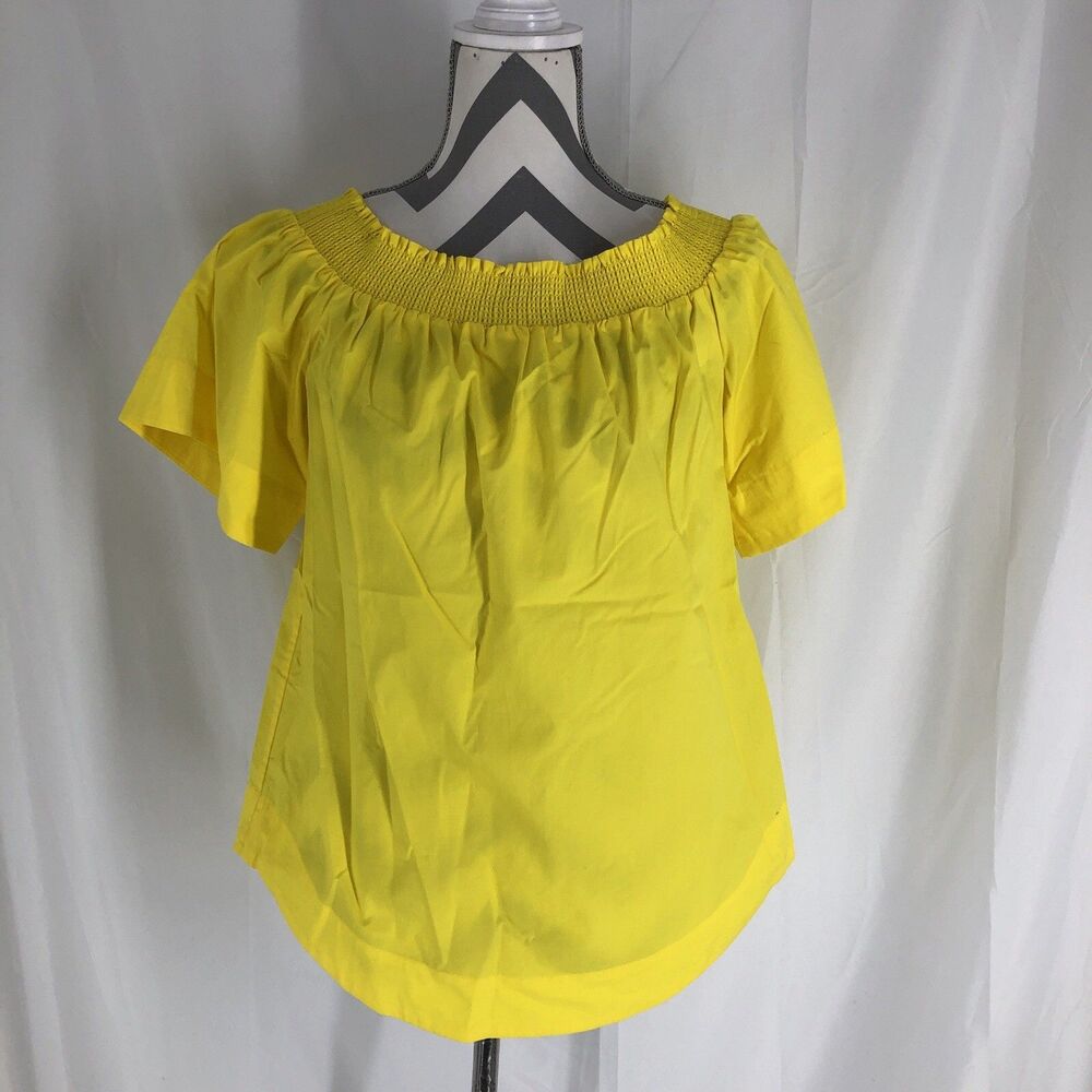 J Crew Yellow Summer Wide Neck Blouse 6T